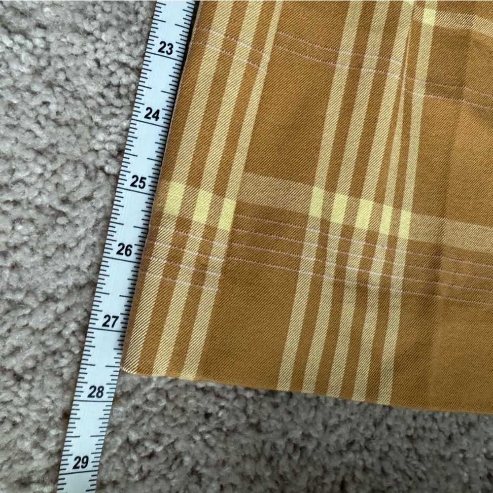 Anthropologie Maeve Kick-Flare Pants Orange Plaid 6 Small - Picture 12 of 12